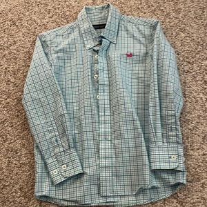 Southern Marsh size medium boys button up - green and blue